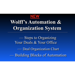 Automation and Organization System